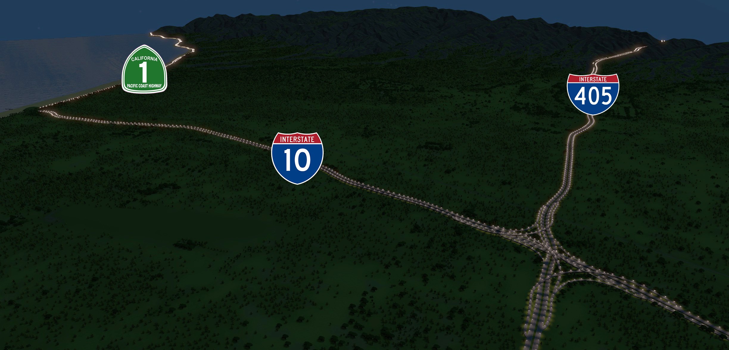 Скачать карту Los Angeles West-Side для Cities Skylines