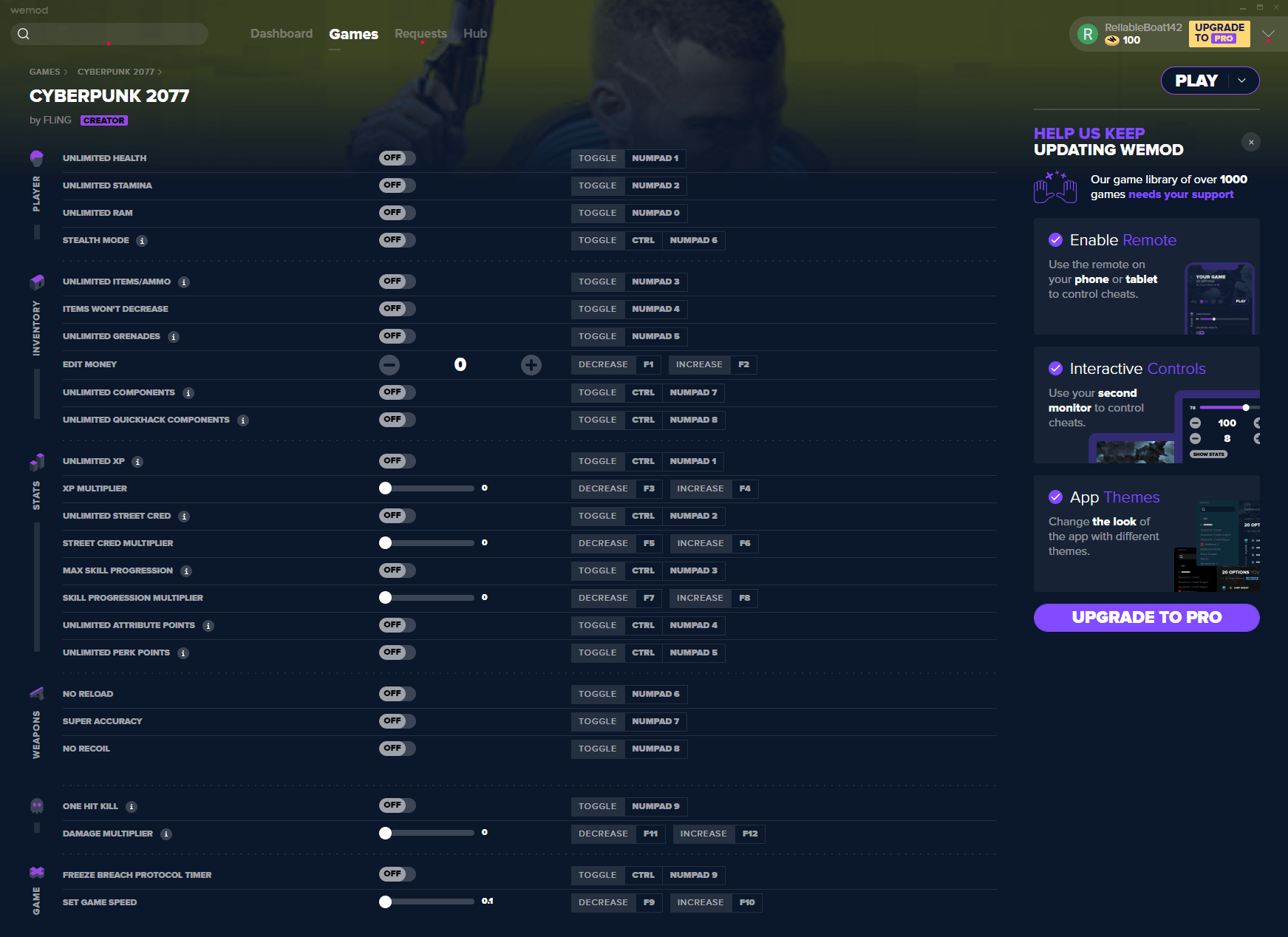 Трейнер для Cyberpunk 2077